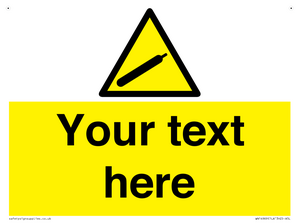 Custom Warning Non-flammable compressed gas